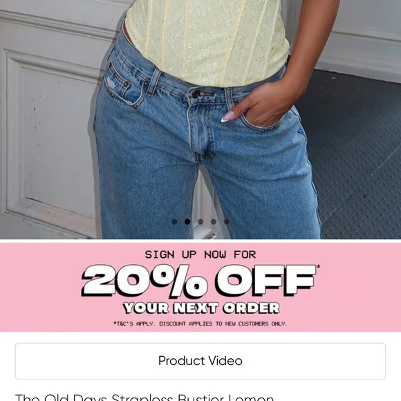 White Fox Sabrina carpenter Yellow Corset - Picture 2 of 4